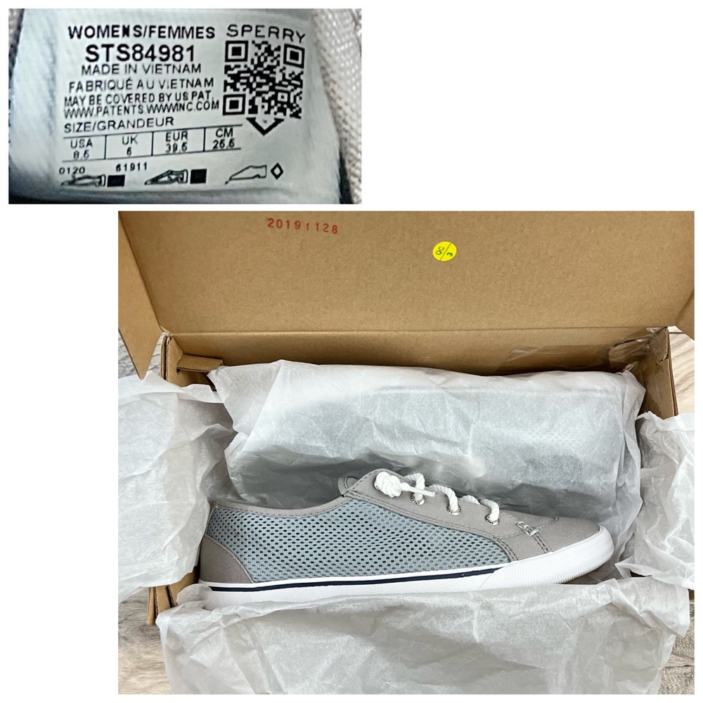 NIB Sperry Lounge LTT Mesh Griffin Slip On Sneaker 8.5M 39.5 Grey - Picture 10 of 12